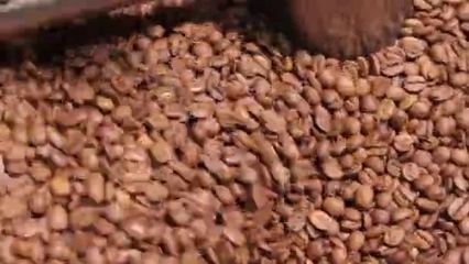 在一个袋子里,焙炒咖啡咖啡手